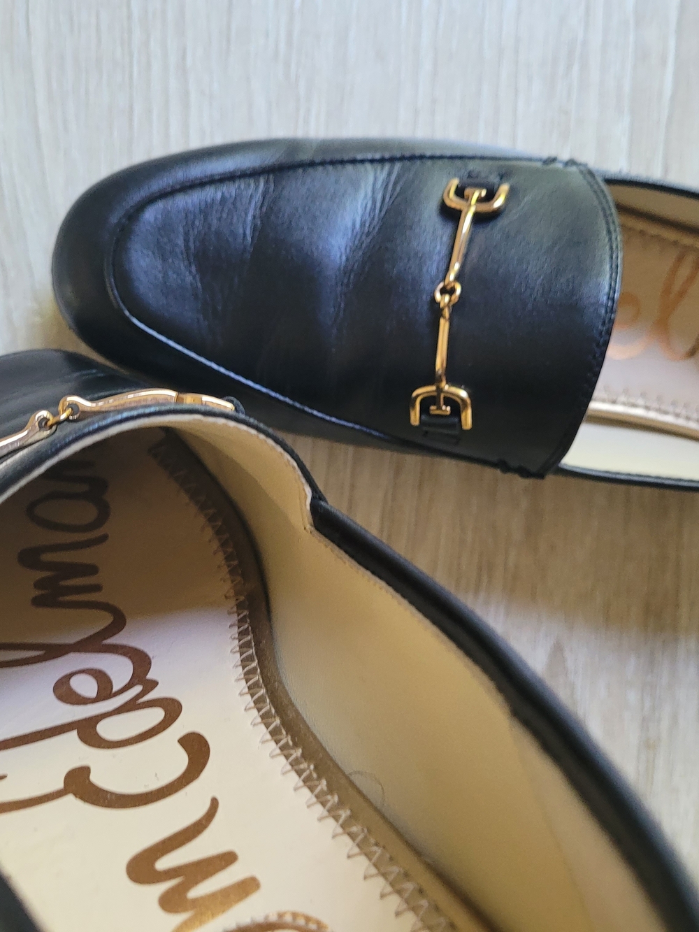Sam Edelman Black Leather Horsebit Loafers Size 6.5